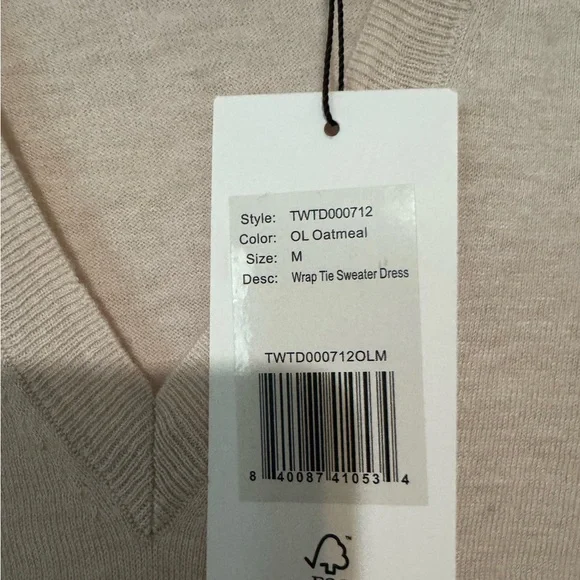 Thakoon Wrap Sweater Dress Oatmeal - Picture 6 of 6